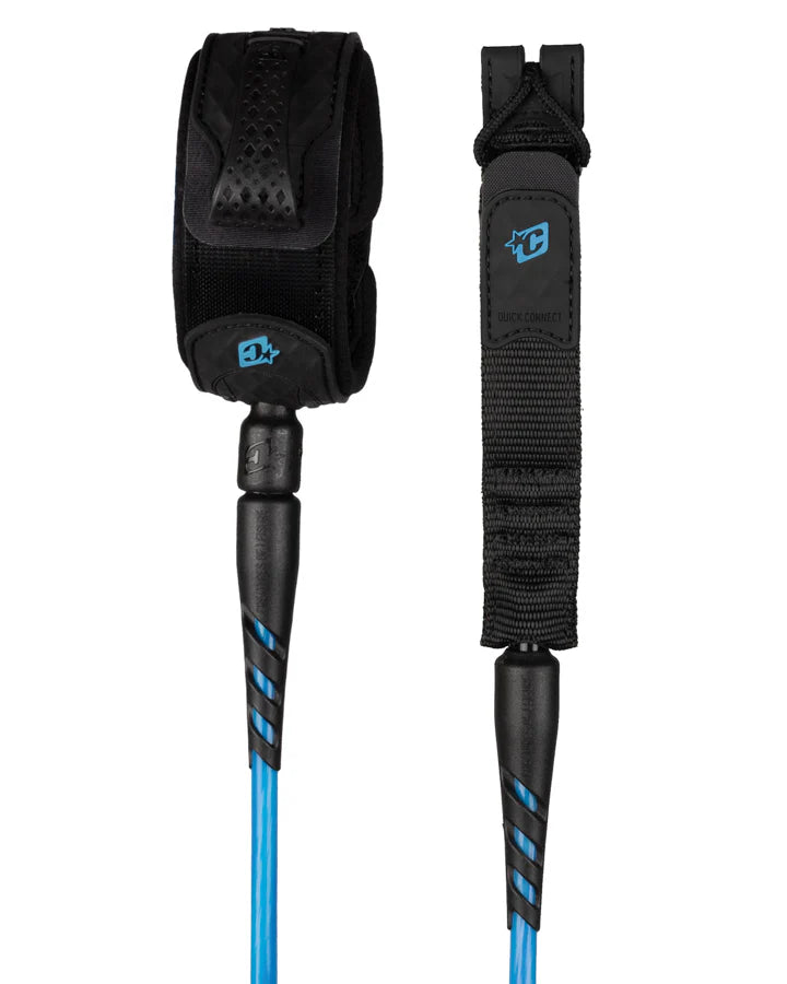 Crreatures Of Leisure Reliance 2.0 Medium Duty Surf Leash surf leash Cyan Twist Black