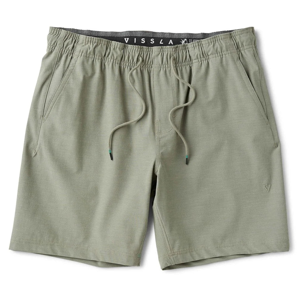 Vissla Hemp No See Em's ECO Elastic Shorts 18.5" - Light Fatigue Green Mens Shorts