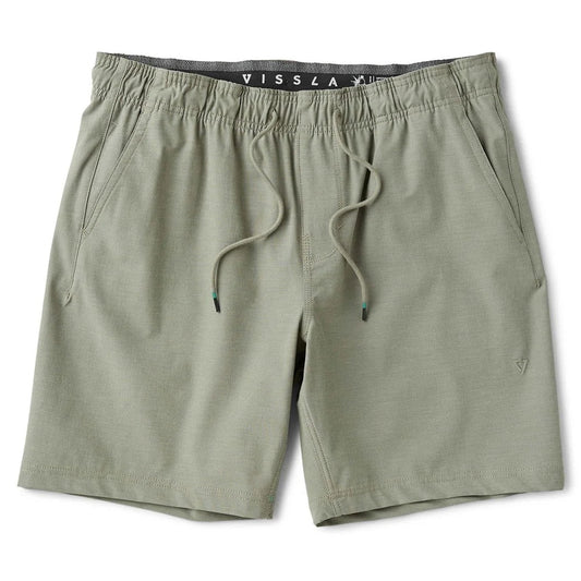 Vissla Hemp No See Em's ECO Elastic Shorts 18.5" - Light Fatigue Green Mens Shorts