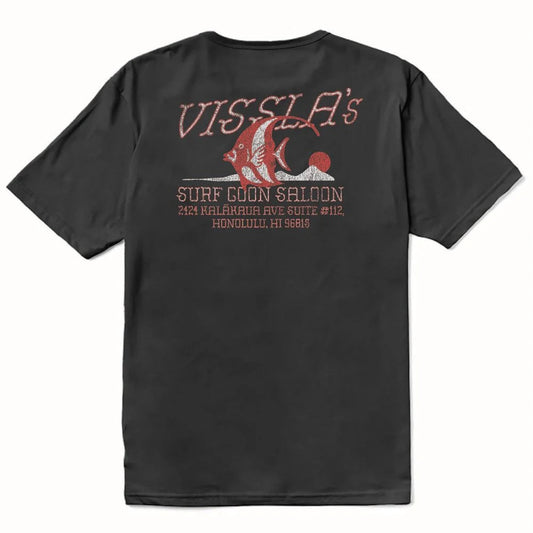 Vissla Surf Goon Saloon SS Organic Tee - Phantom Blk Mens T Shirt
