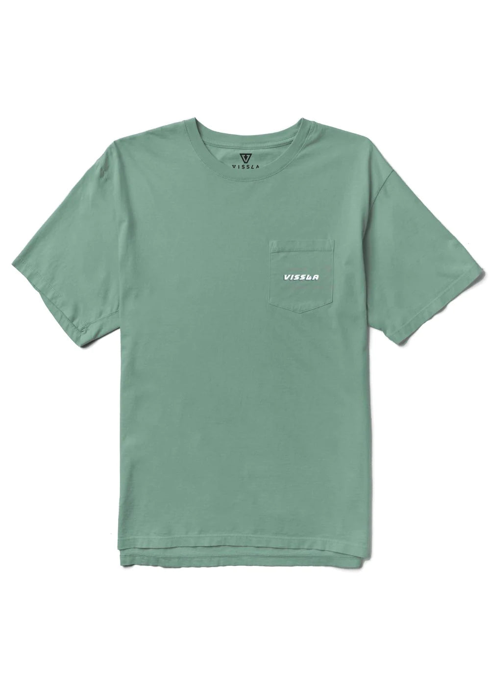 Vissla Amigo Shaka SS Mens Pocket T Shirt - Black - Jade Mens T Shirt