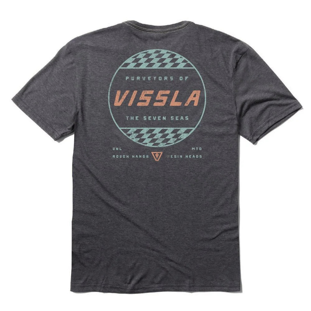 Vissla Rough Hands COMP LITE ECO PERFORMANCE TEE - Blk Heather Mens T Shirt