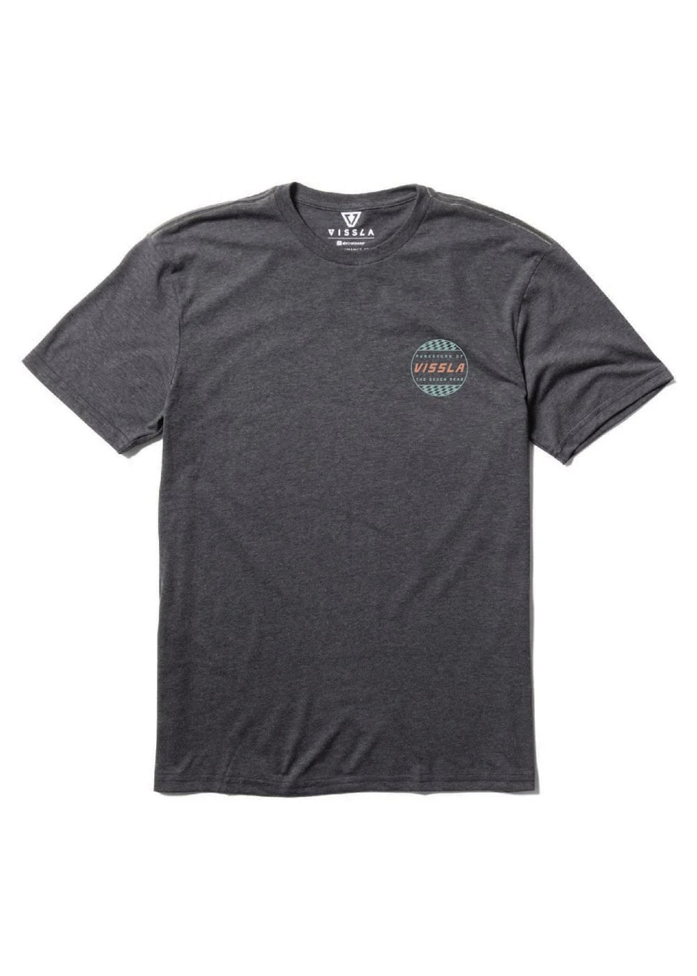 Vissla Rough Hands COMP LITE ECO PERFORMANCE TEE - Blk Heather Mens T Shirt
