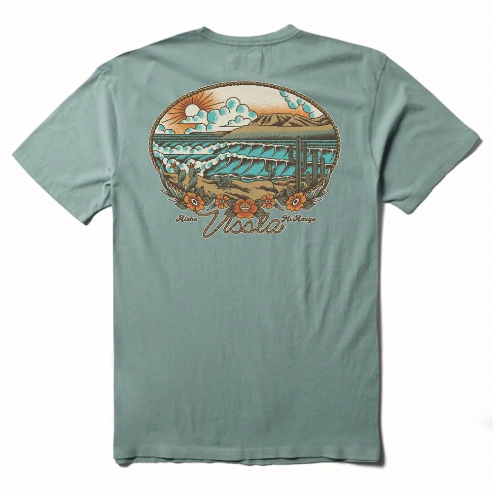 Vissla Baja West SS Premium Pocket Tee - Sage Green Mens T Shirt