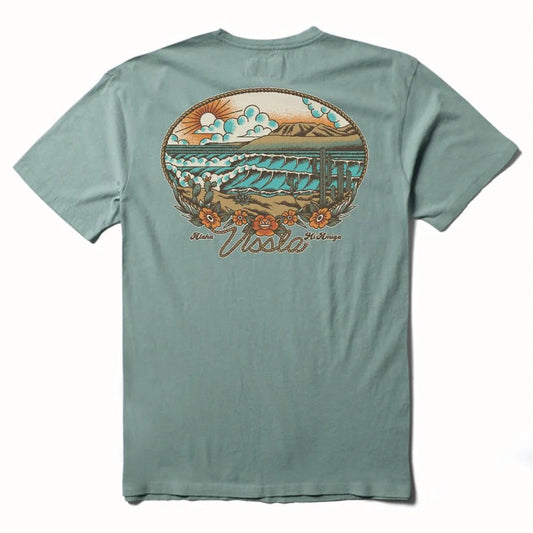 Vissla Baja West SS Premium Pocket Tee - Sage Green Mens T Shirt