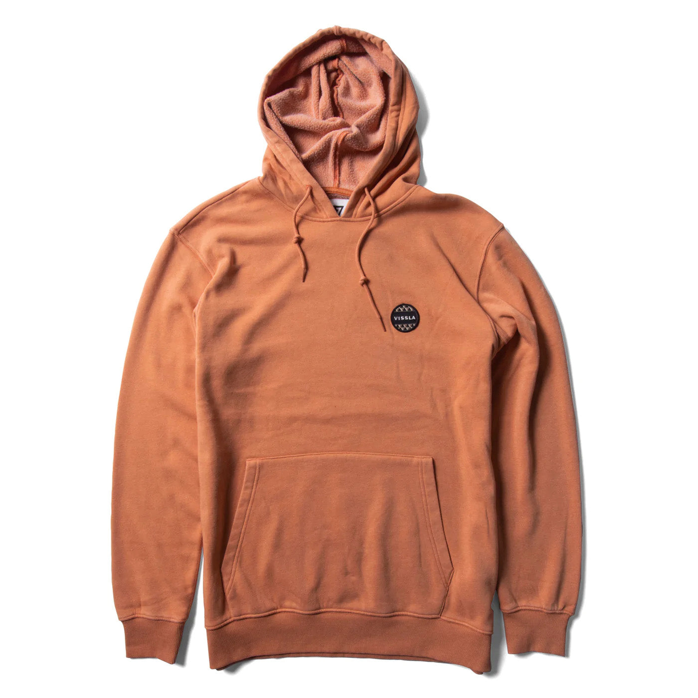 Vissla Solid Sets Eco Pull Over Hooded Fleece - Guava mens hoodie