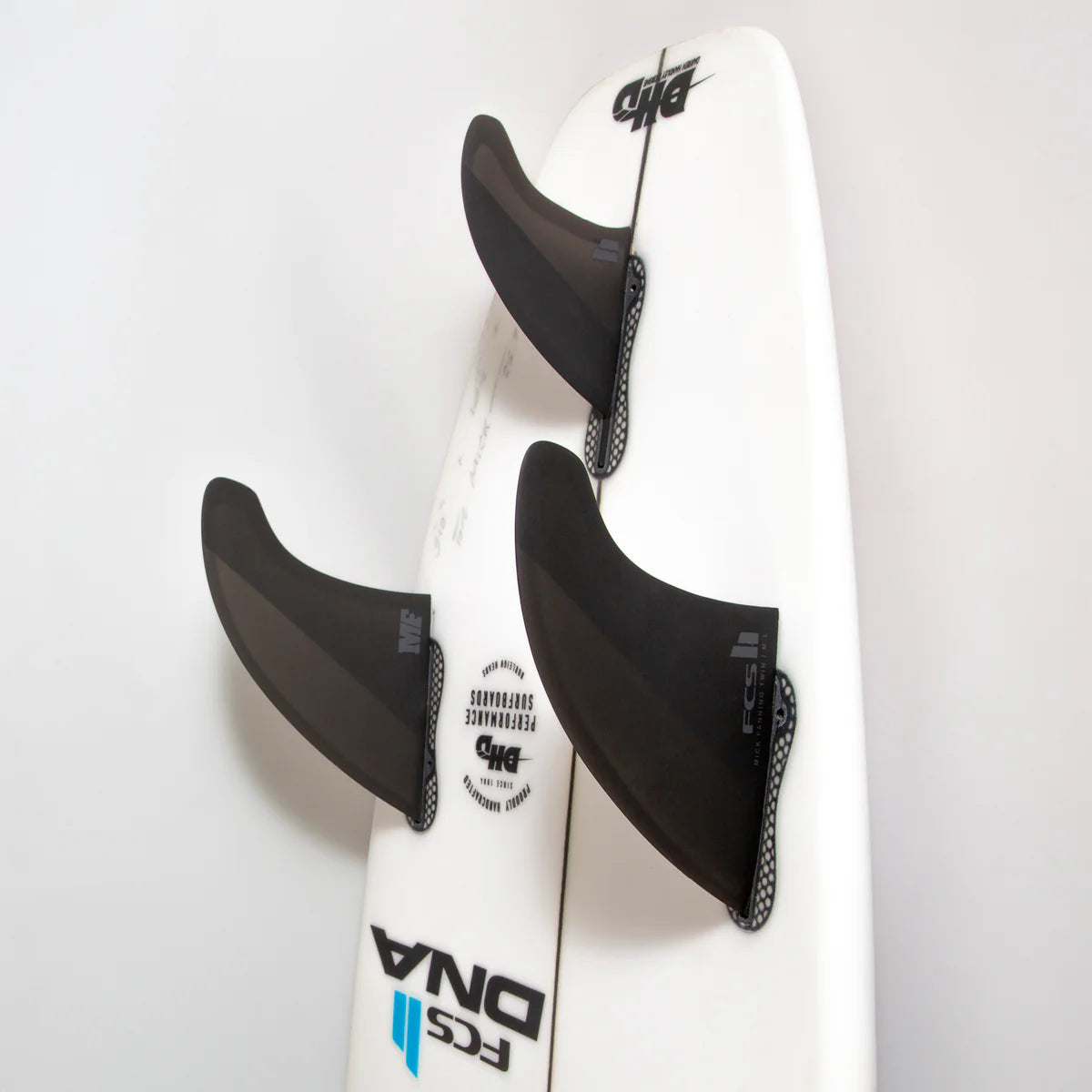 FCS II Mick Fanning Twin + Stabilizer - Black Fins