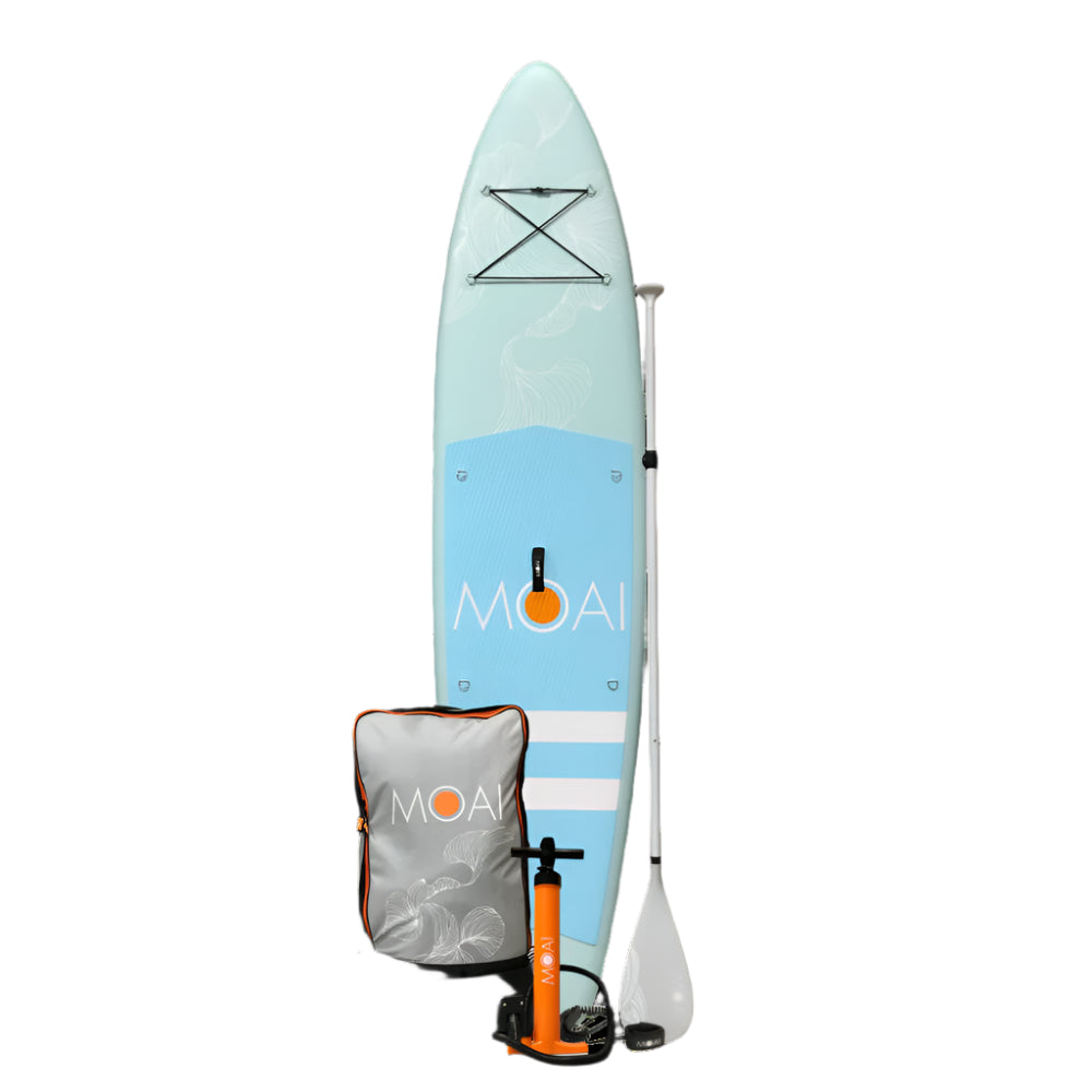 Moai All Around Beach Vibes 11' x 32 Inflatable Paddle Board Package Ocean Inflatable SUP