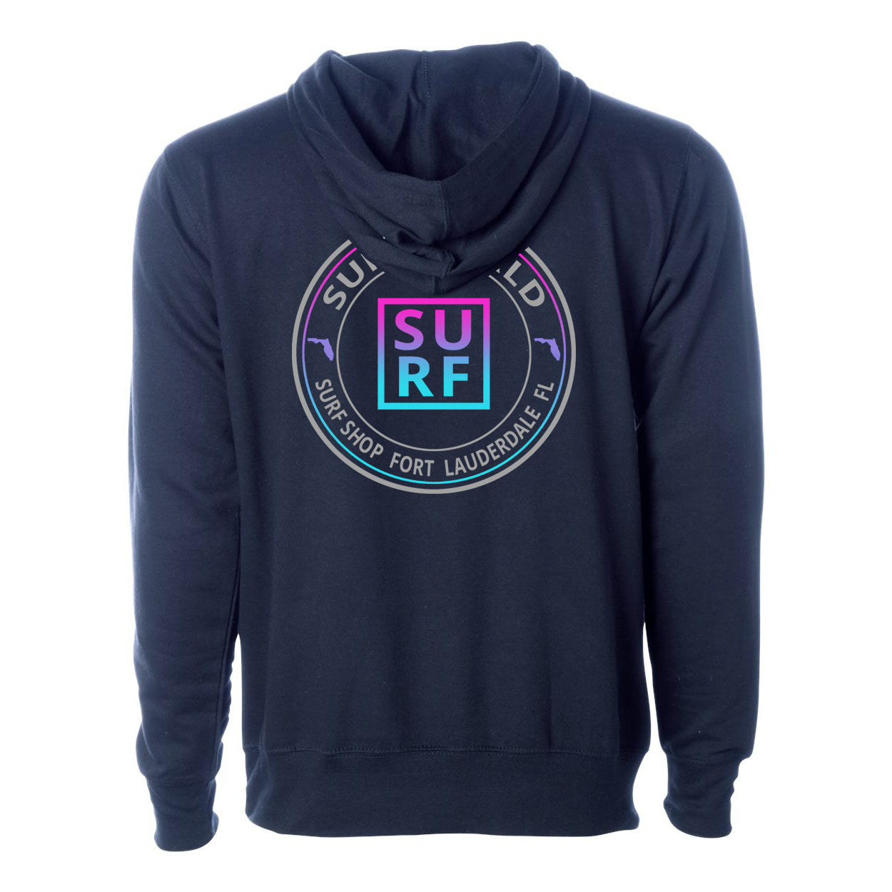 Surf World Surf Block Fade Pullover Hoodie - Navy mens hoodie