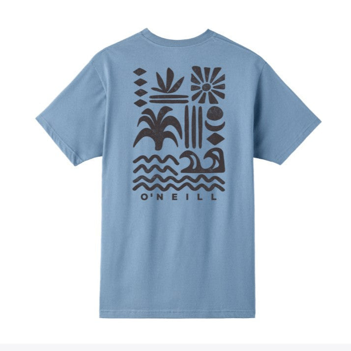 O'Neill Glyphs OG Men's Tee Shirt - Blue Mirage Mens T Shirt