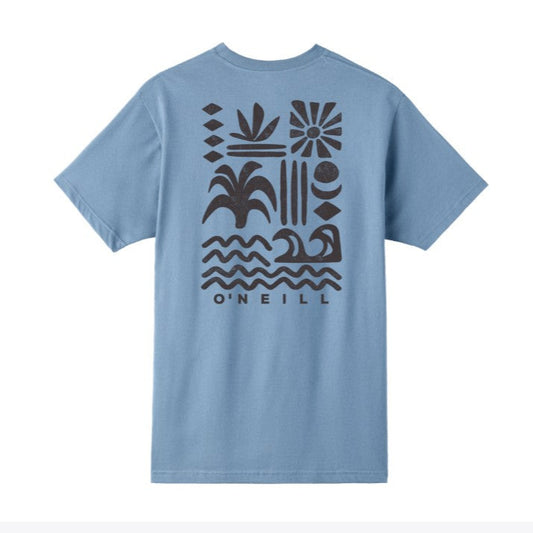 O'Neill Glyphs OG Men's Tee Shirt - Blue Mirage Mens T Shirt