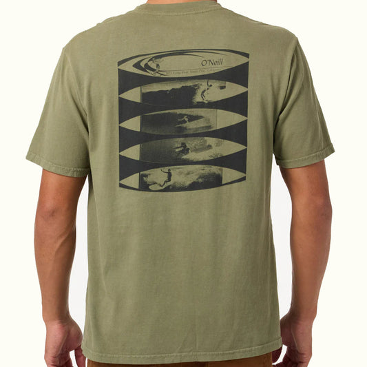 O'Neill OG 60's AD Men's Pigment Tee Shirt - Army Green Mens T Shirt