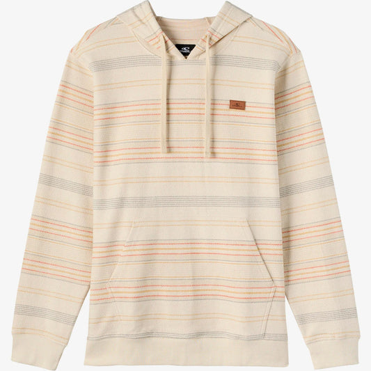 Oneill Bavaro Stripe Hooded Poncho Terry - Cream mens hoodie