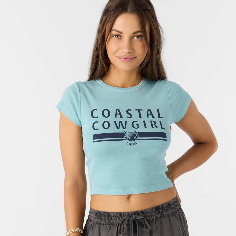 Oneill Costal Cowgirl Women's Tee - Nile Blue Womens T Shirt