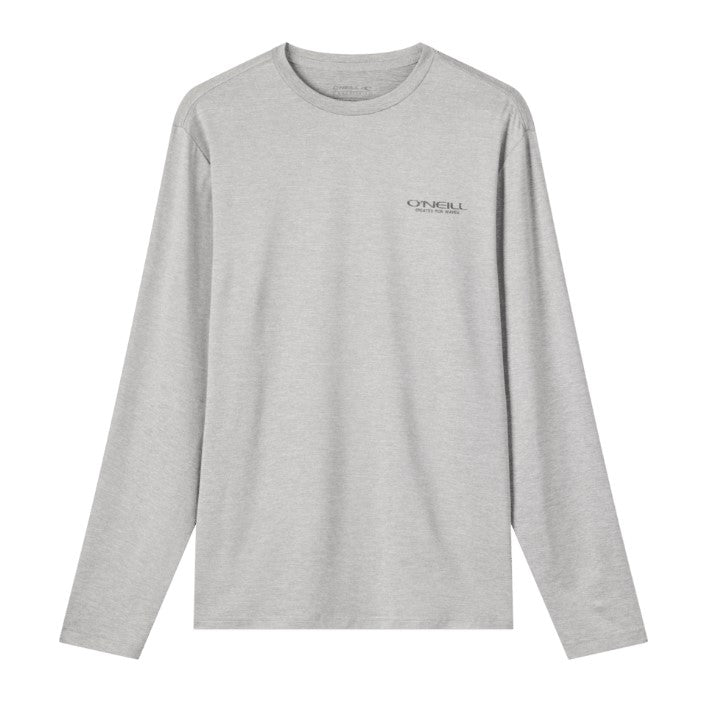Oneill Men's TRVLR UPF LS RASH GUARD TEE - HEATHER GREY Rashguard Sun Protection