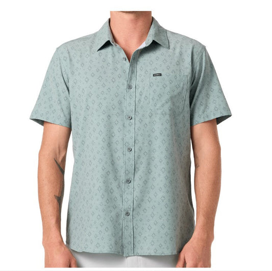 Oneill Trvlr Traverse UPF SS Slub Button Down Shirt - Sage Mens Woven Shirt