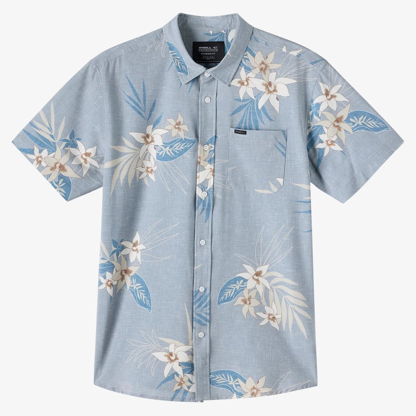 Oneill Trvlr Traverse UPF SS Standard Button Down Shirt - LGR Mens Woven Shirt