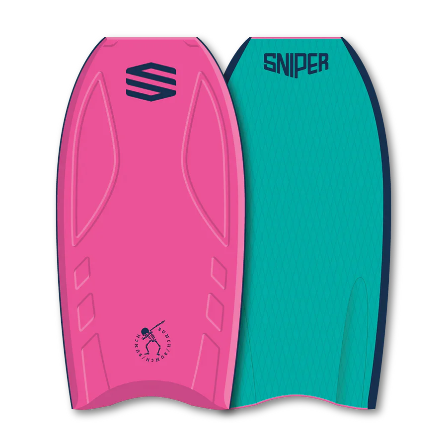 Sniper Bodyboards Bunch Carbon Stringer EPS Core 42.5" bodyboard 42.5 Pink