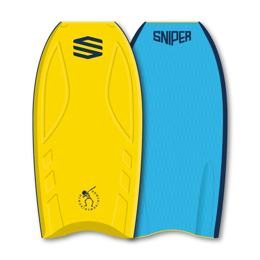 Sniper Bodyboards Bunch Carbon Stringer EPS Core 42.5" bodyboard 42.5 Yellow