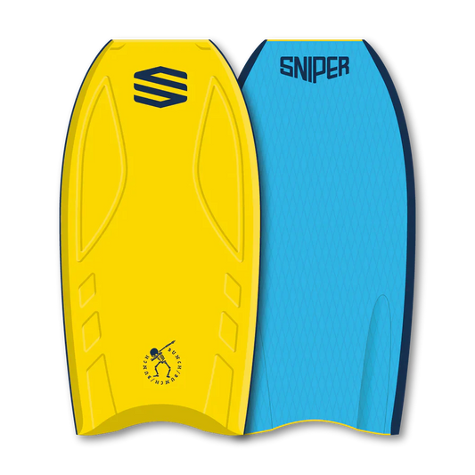 Sniper Bodyboards Bunch Carbon Stringer EPS Core 42.5" bodyboard 42.5 Yellow