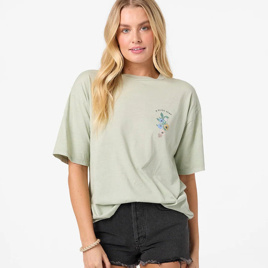 Oneill Petal Oversized SS Women's Tee - Desert Sage Womens T Shirt