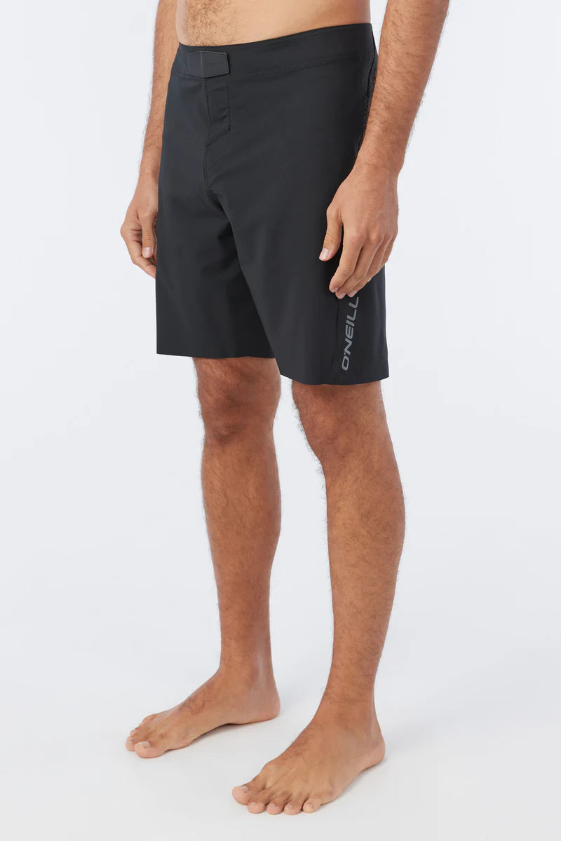 O'Neill Hyperfreak Hydro Tech Solid 19" Boardshorts - Black Mens Boardshorts