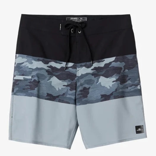 O'Neill Hyperfreak Heat Block 19" Boardshorts - Black Camo Mens Boardshorts 40 dk gry