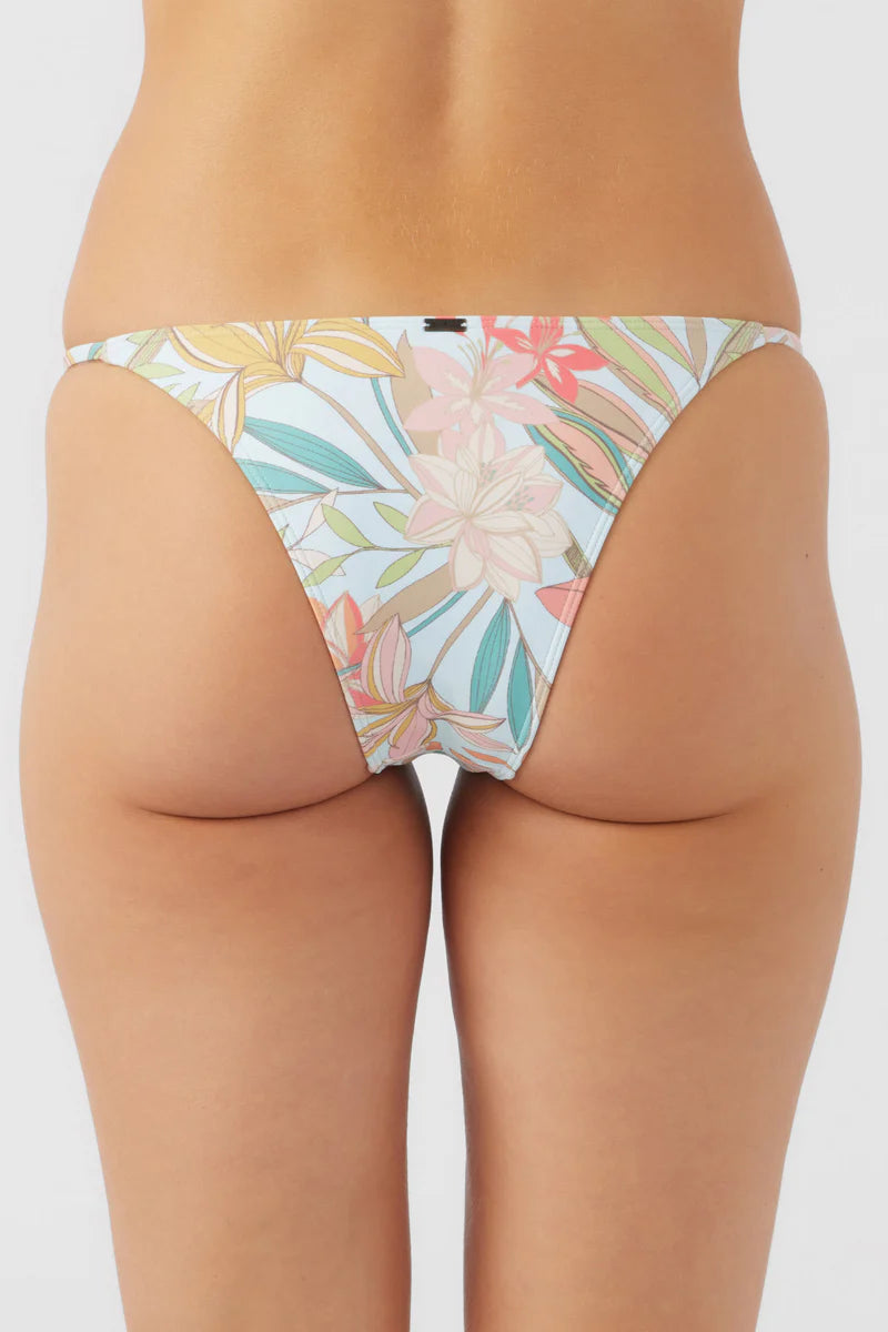 Oneill Dalia Floral Caicos Skimpy Bottom- Skylight womens swimwear