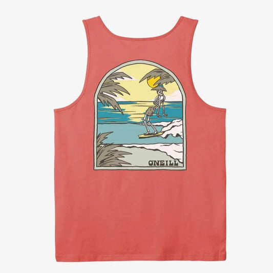 Oneill Chill Bones Tank Top - Hot Red Mens Tank