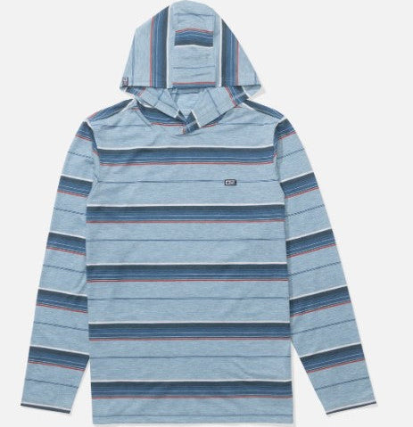 Salty Crew Seaway UV Hoodie - Mineral Blue Mens Longsleeve Tee