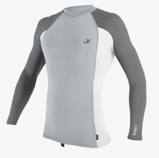 Oneill Premium Skins LS Rashguard - Cool Grey White Smoke 4170b Rashguard Sun Protection