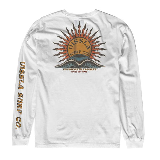 Vissla Solar Swells LS Mens T Shirt - White Mens T Shirt