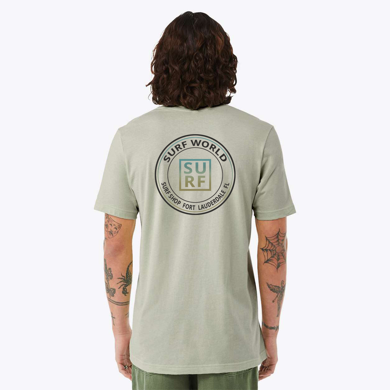 Surf World Circle Fade T-Shirt - Thyme Mens T Shirt