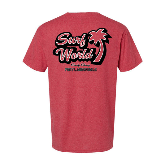 Surf World FL Motion Tee - Heather Red Mens T Shirt