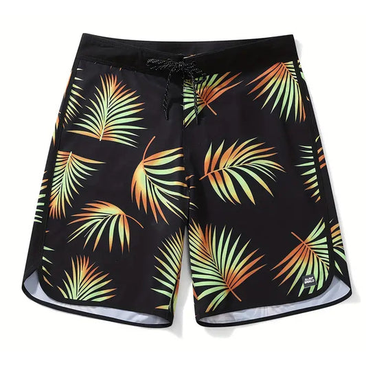 Surf World Fan Palm 19" Boardshorts - Black Mens Boardshorts