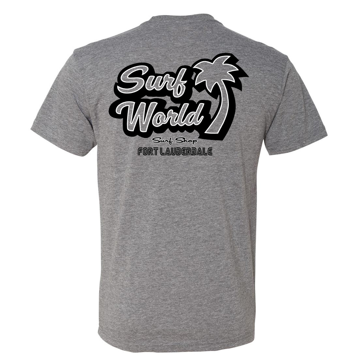 Surf World Locos Palm Tri-blend Tee - Heather Grey Mens T Shirt