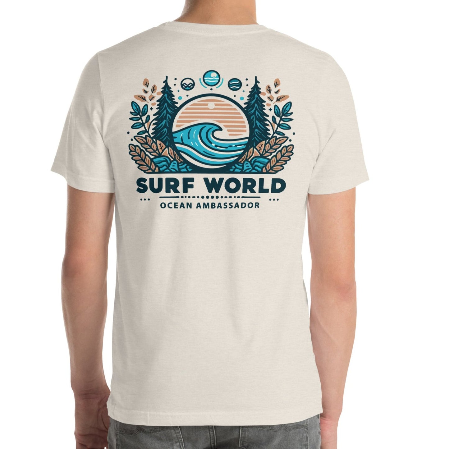Surf World Ocean Ambassador Unisex t-shirt Mens T Shirt Heather Dust