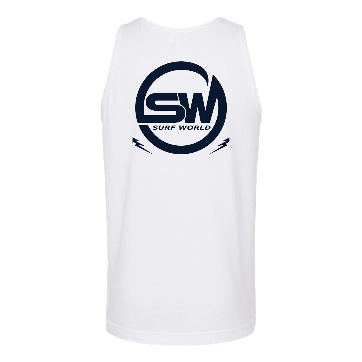 Surf World SW Boltz Tank Top - White Mens T Shirt