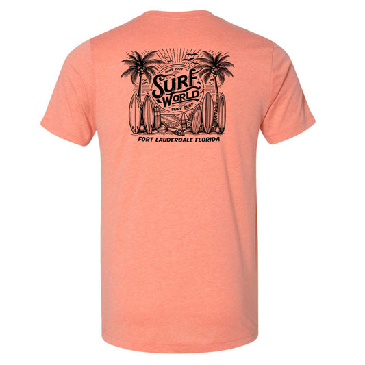 Surf World Sunset Boards Tee - Heather Sunset Mens T Shirt
