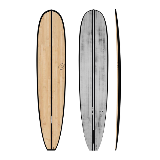 Torq 9'1 ACT Noserider High Performance Longboard Surfboard - Bamboo Black Rails Surfboard