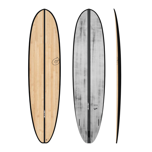 Torq ACT V+ Carbon Fiber Surfboard 7’8 x 22 1/2” x 3 3/16” 63.9 ltr Bamboo Deck Black Rails Surfboard