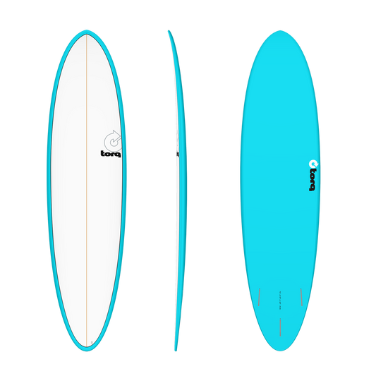Torq 7'6" MOD Funboard TET Epoxy Surfboard - Blue Bottom + Rail Surfboard