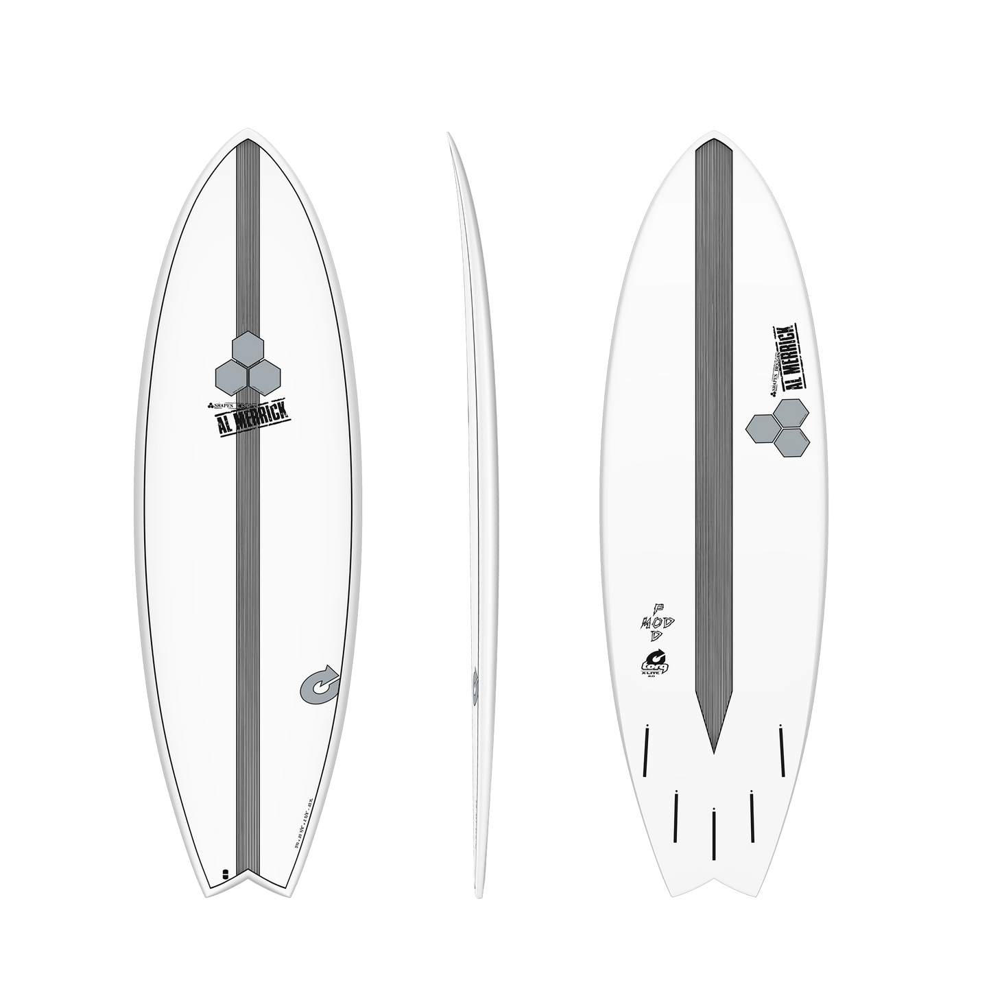 Torq Channel Islands Colab Al Merrick Pod Mod 6'2" Epoxy Surfboard - White Rails Surfboard