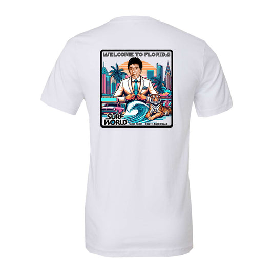 Surf World Tony Montana Tee - White