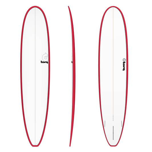 Torq 9'0" Longboard Epoxy Surfboard - Red Rail Surfboard