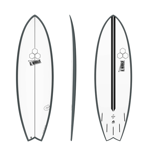 Torq Channel Islands Colab Al Merrick Pod Mod 6'6" Epoxy Surfboard - Graphite Rails Surfboard
