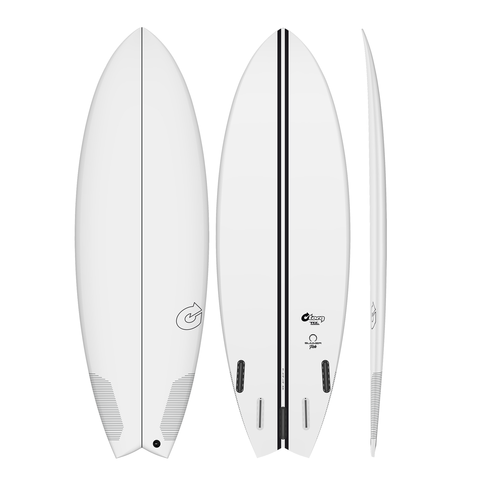 Torq TEC Summer 5 Fish Epoxy Surfboard 5’6 x 20 3/4” x 2 3/8”- 31 ltr Clear Surfboard