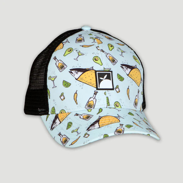 Flomotion Tuna Taco Trucker Hat - Sublimated Tacos Mens Hat