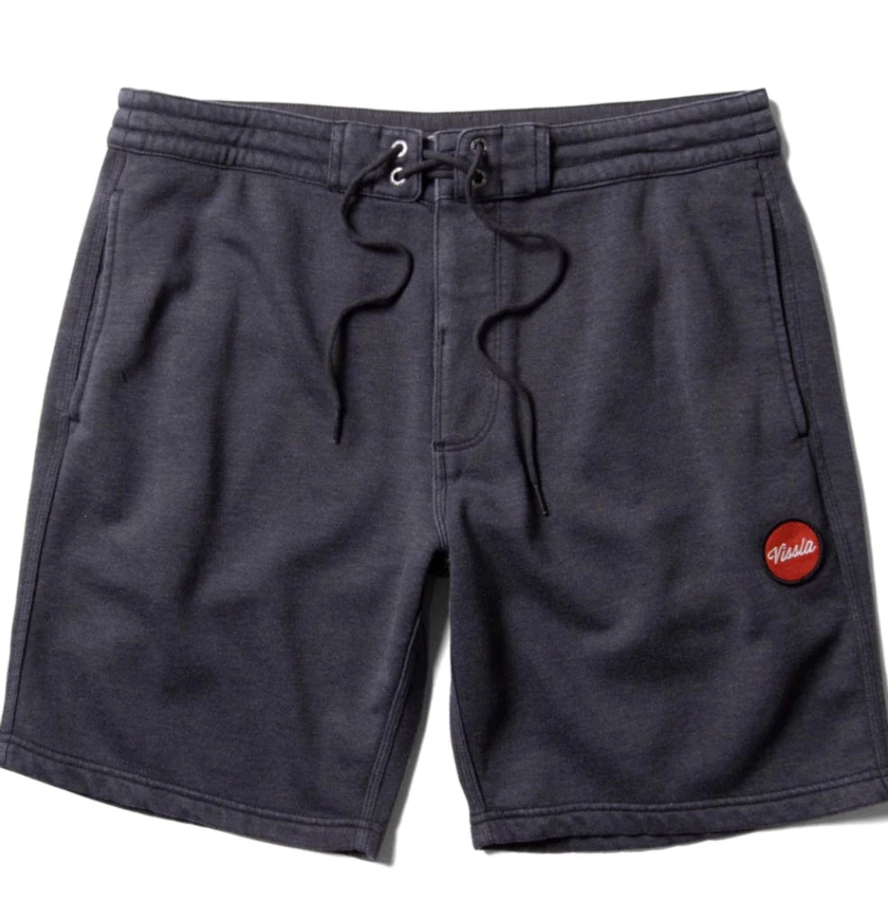 Vissla Solid Sets ECO Sofa Surfers Elastic Shorts 18.5" -Black Heather Mens Shorts