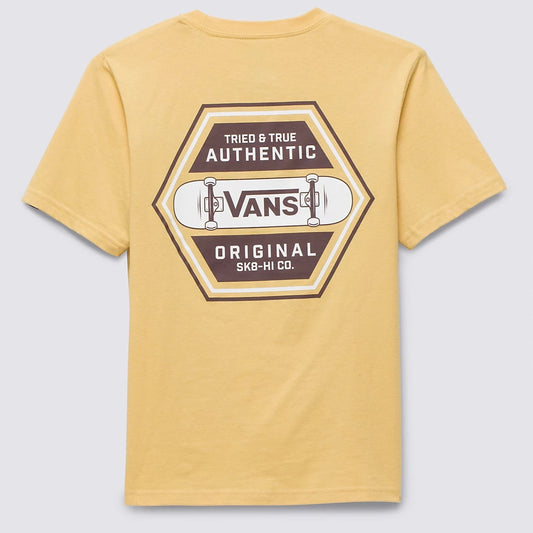 Vans Boys SK8 Authentic 66 Short-Sleeve Shirt - Gold Boys T Shirt